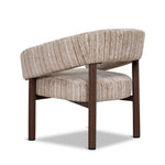 Sorello Walnut Armchair - Coconut Stripe Armchair Cino-Core