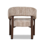 Sorello Walnut Armchair - Coconut Stripe Armchair Cino-Core