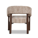 Sorello Walnut Armchair - Coconut Stripe Armchair Cino-Core