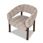Sorello Walnut Armchair - Coconut Stripe Armchair Cino-Core