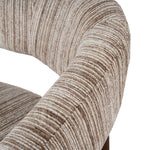 Sorello Walnut Armchair - Coconut Stripe Armchair Cino-Core