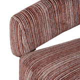 Sorello Walnut Armchair - Burgundy Stripe Armchair Cino-Core