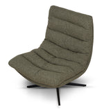 Marenzo Black Lounge Chair - Verona Olive Lounge Chair Cino-Core