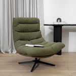 Marenzo Black Lounge Chair - Verona Olive Lounge Chair Cino-Core