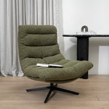 Marenzo Black Lounge Chair - Verona Olive Lounge Chair Cino-Core