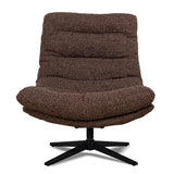 Marenzo Black Lounge Chair - Verona Cinnamon Weave Lounge Chair Cino-Core