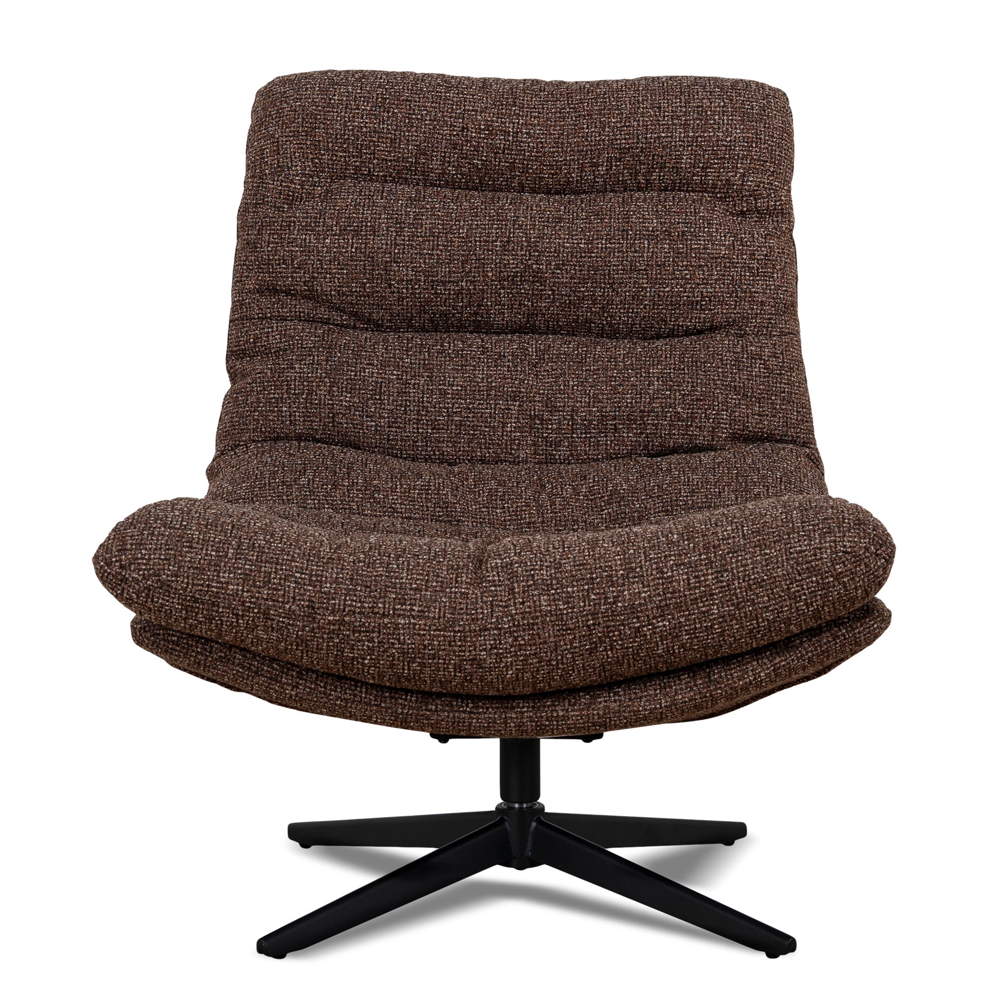 Marenzo Black Lounge Chair - Verona Cinnamon Weave Lounge Chair Cino-Core