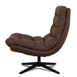 Marenzo Black Lounge Chair - Verona Cinnamon Weave Lounge Chair Cino-Core