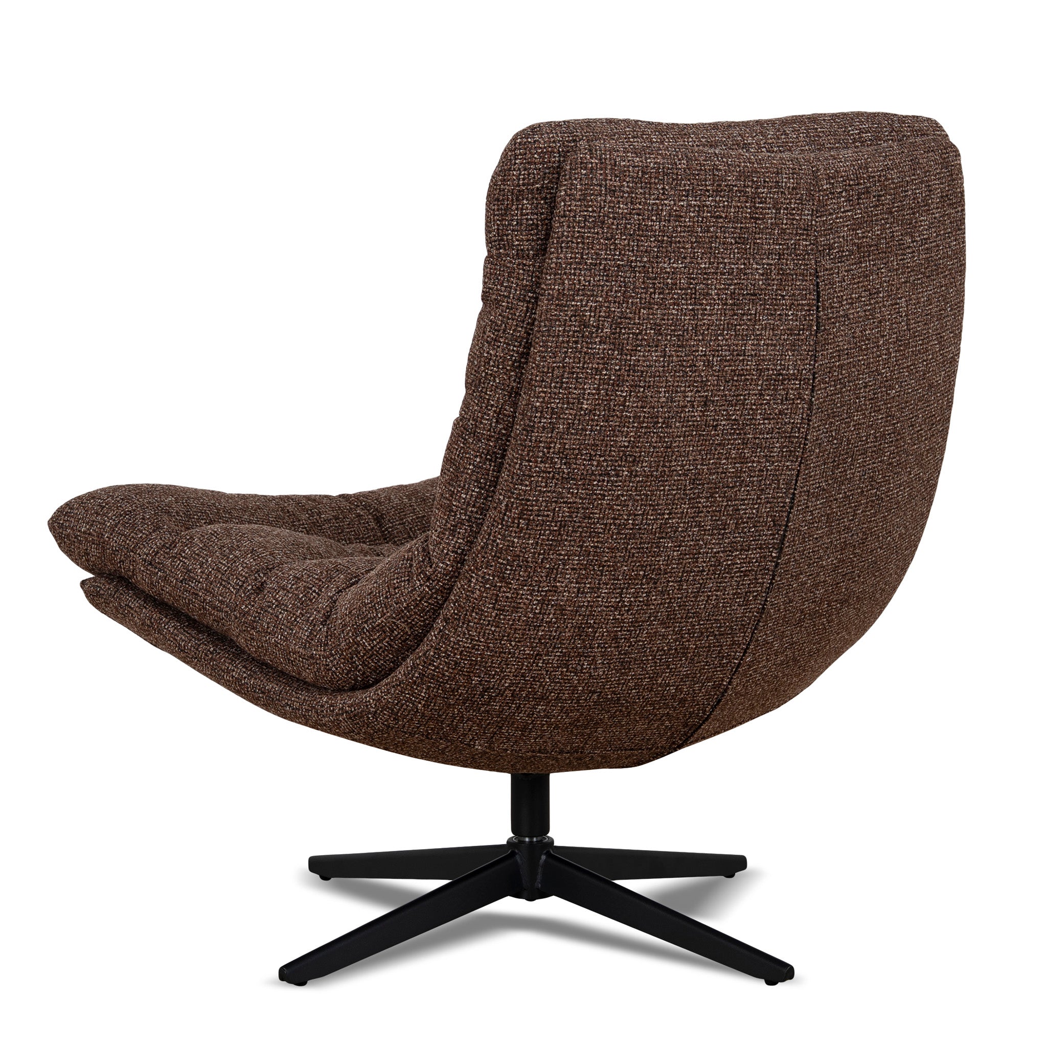 Marenzo Black Lounge Chair - Verona Cinnamon Weave Lounge Chair Cino-Core