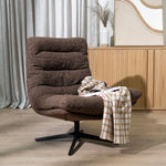 Marenzo Black Lounge Chair - Verona Cinnamon Weave Lounge Chair Cino-Core