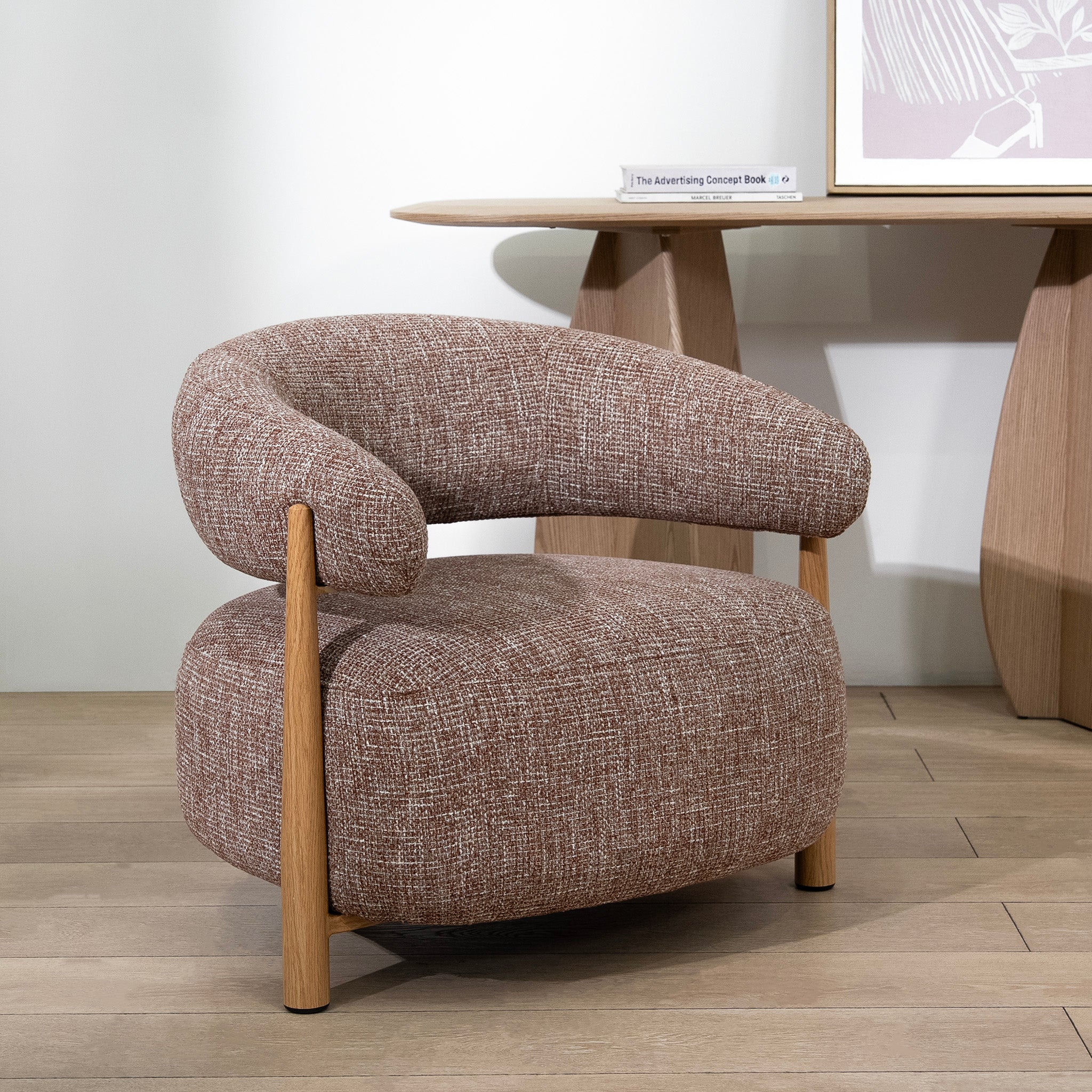Navarro Natural Armchair - Santiago Copper Armchair Cino-Core