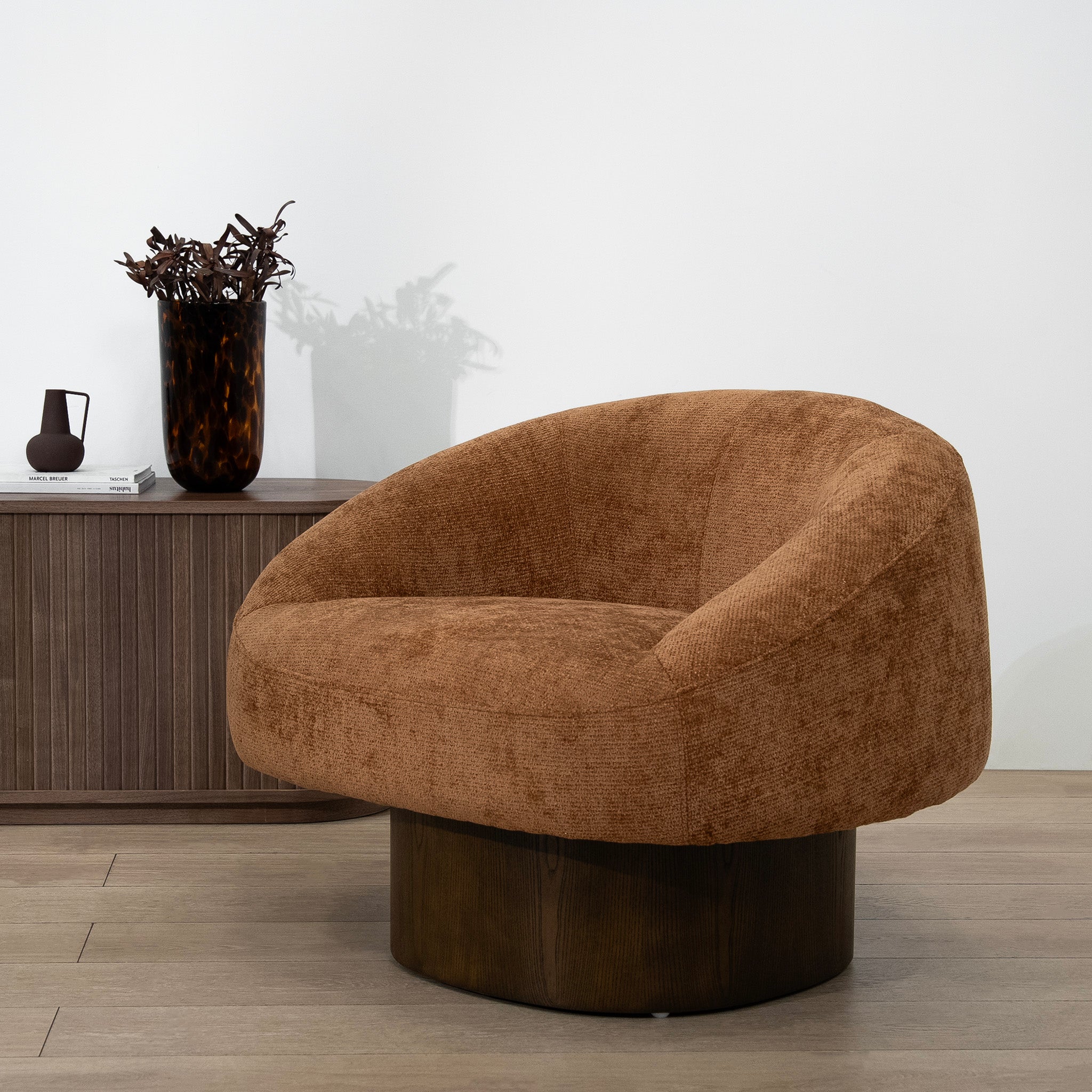 Tessaro Walnut Armchair - Lila Copper Armchair OL Sofa-Core