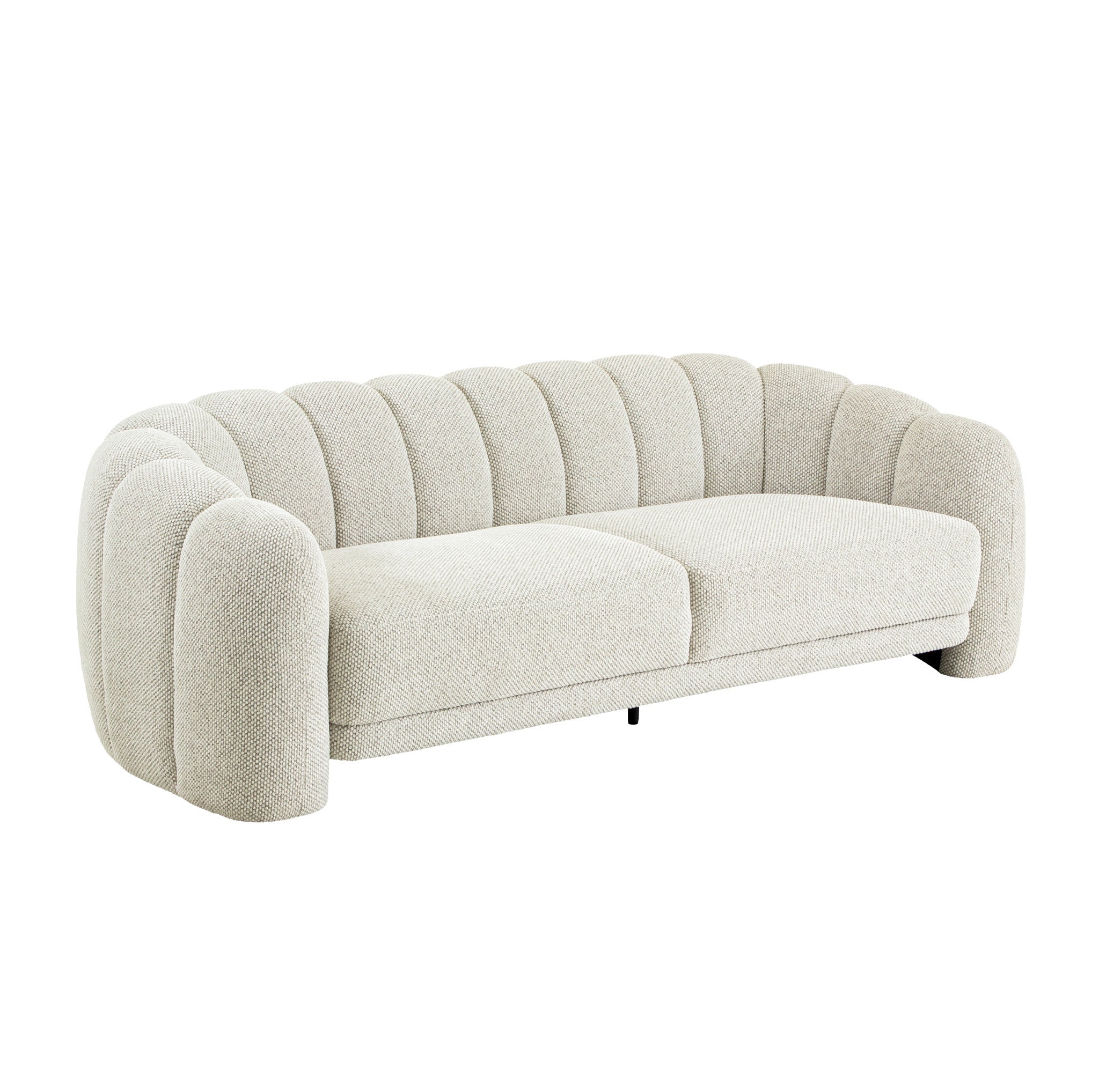 Alvyn 3 Seater Sofa - Woven Ivory Sofa Iggy-Core