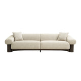 Estoria Dark Brown 3 Seater Sofa - Soft Beige Sofa Iggy-Core