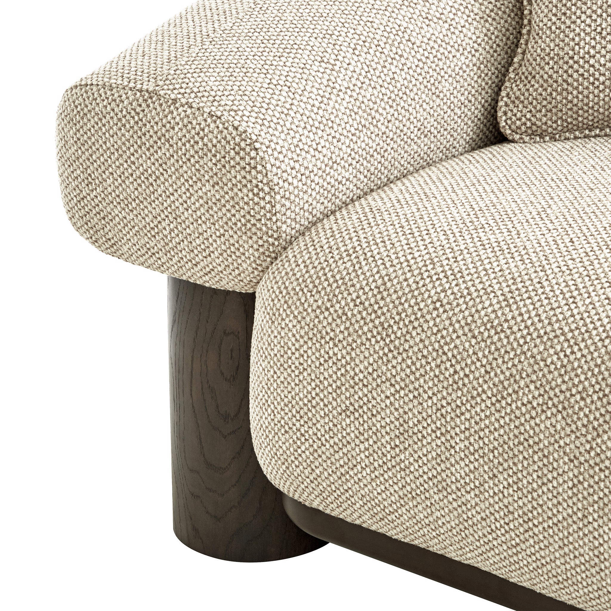 Estoria Dark Brown 3 Seater Sofa - Soft Beige Sofa Iggy-Core