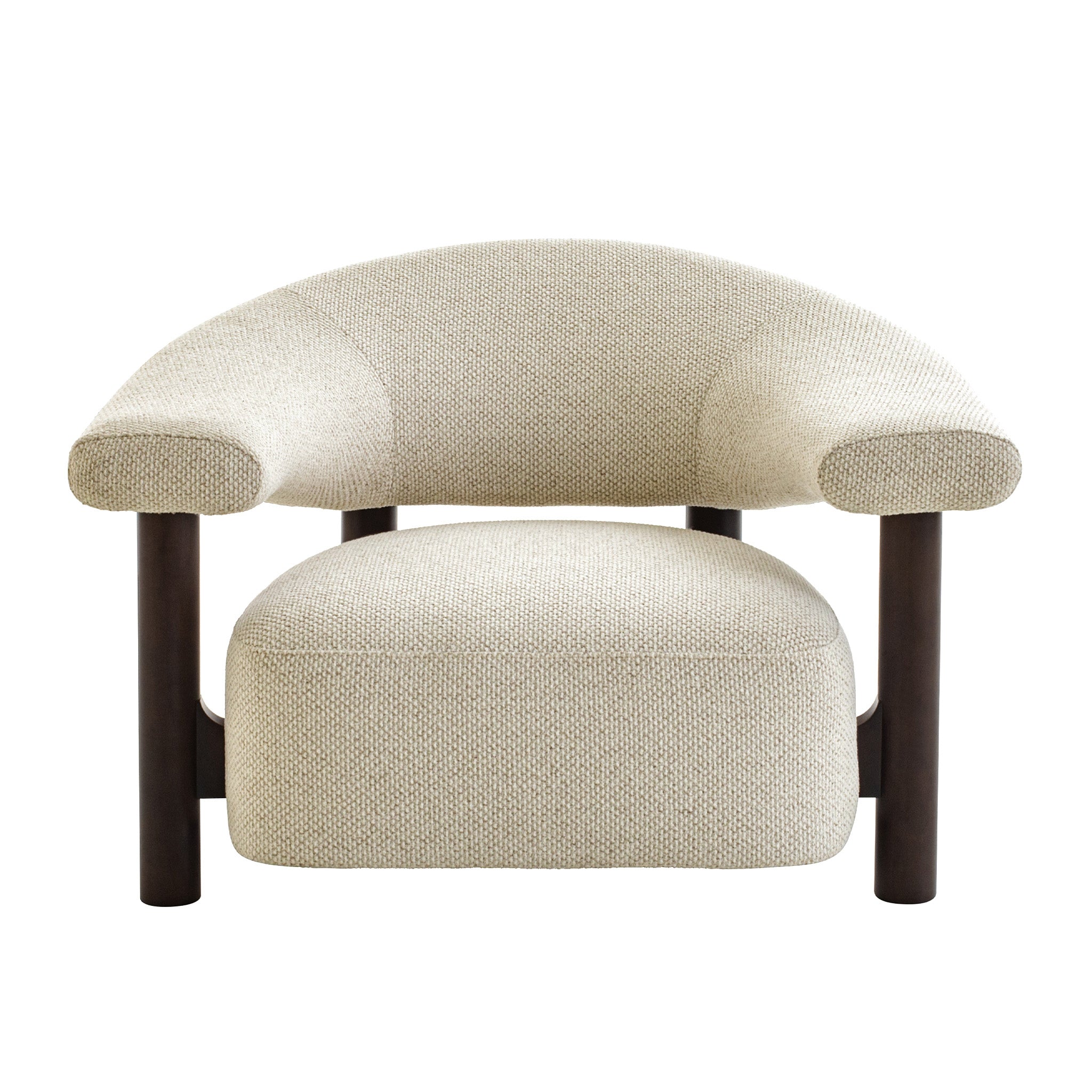 Estoria Dark Brown Armchair - Soft Beige Armchair Iggy-Core