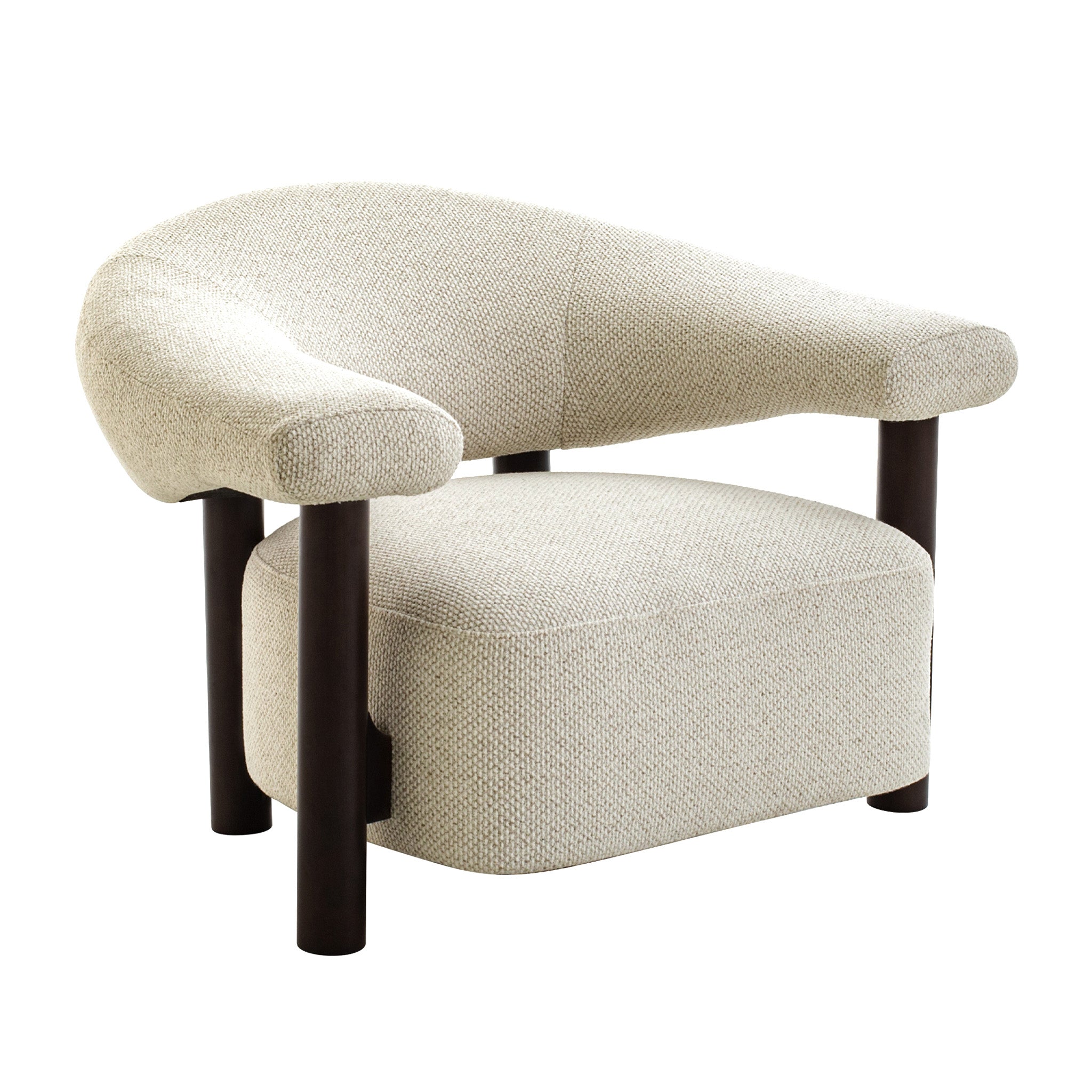 Estoria Dark Brown Armchair - Soft Beige Armchair Iggy-Core