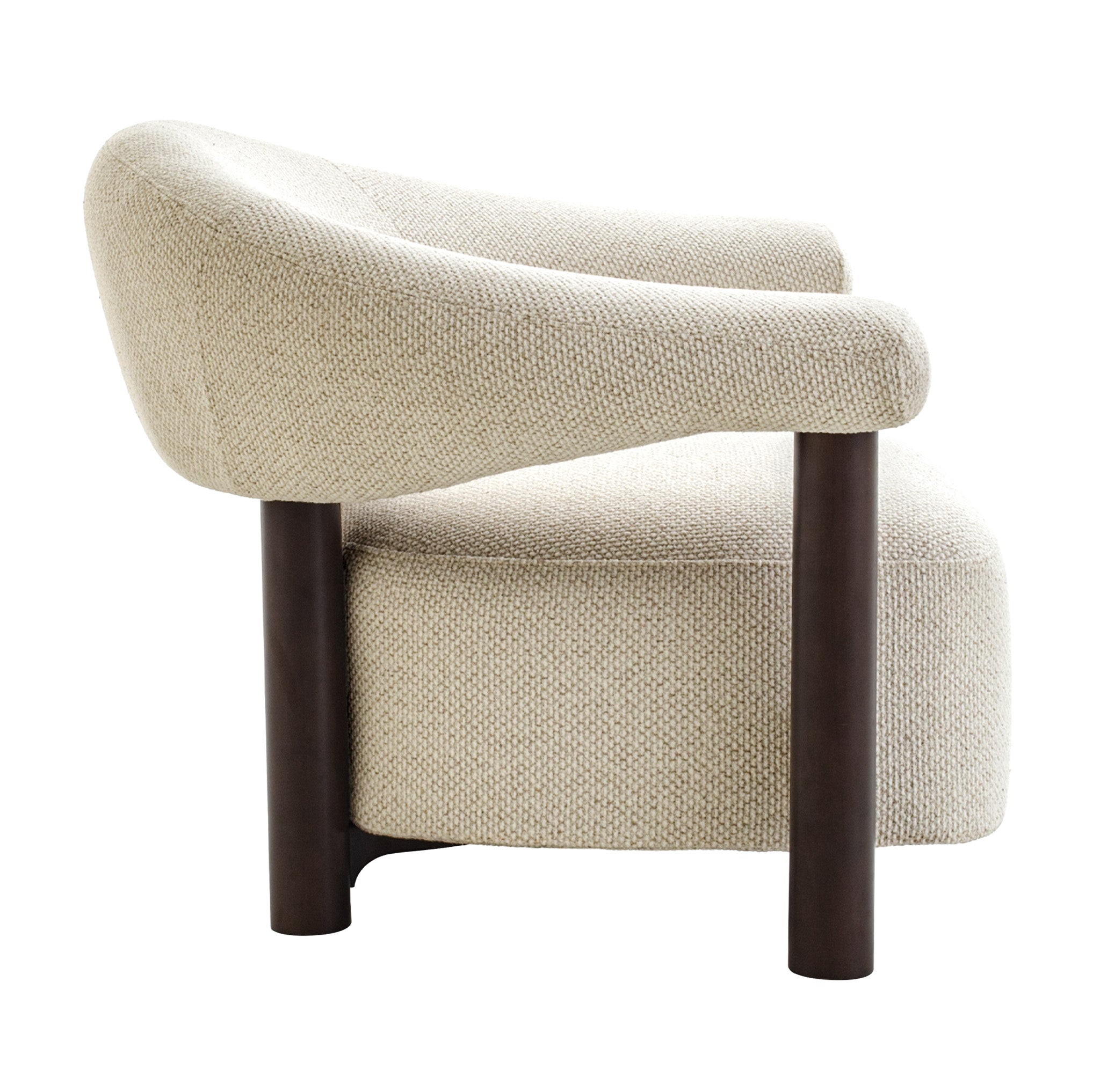 Estoria Dark Brown Armchair - Soft Beige Armchair Iggy-Core