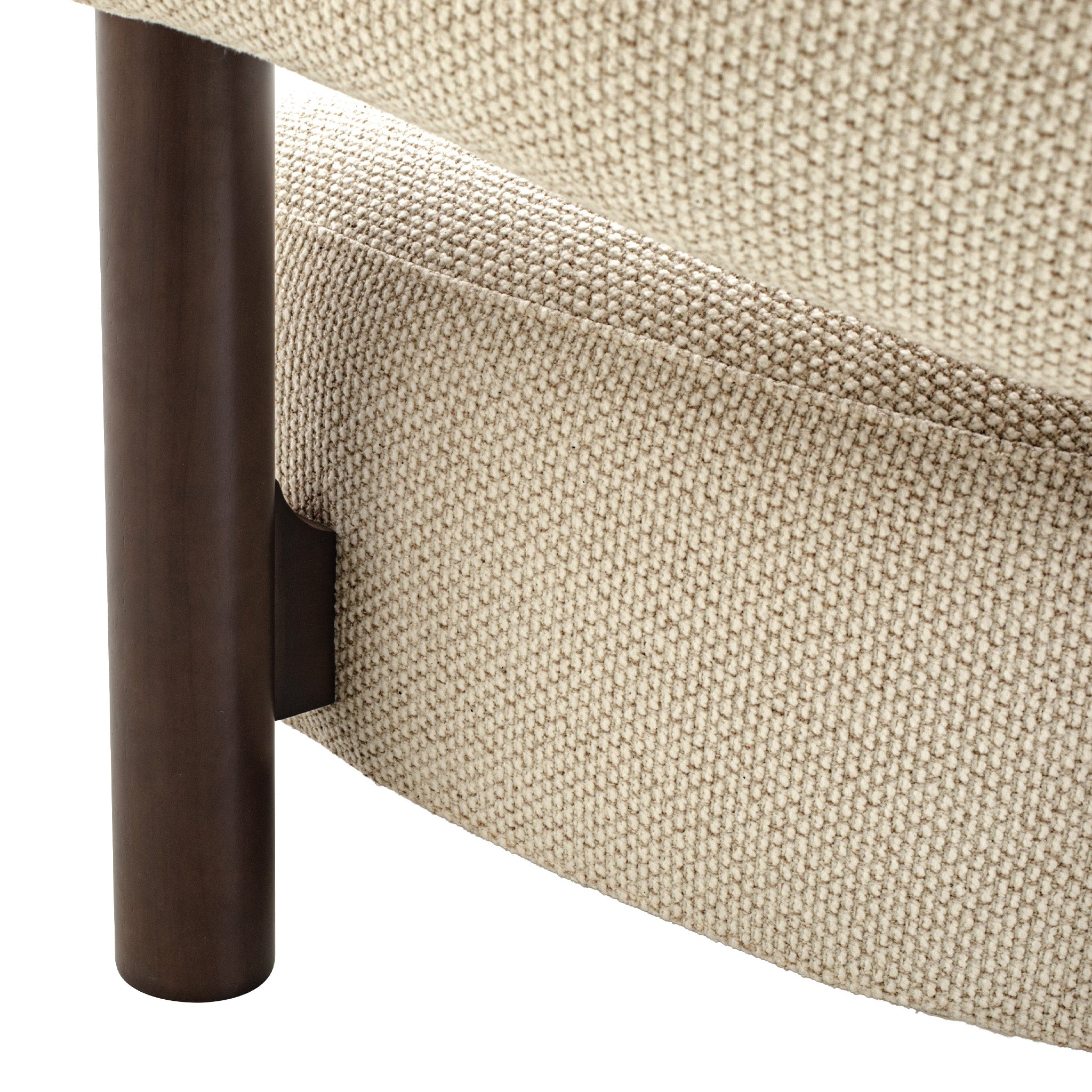 Estoria Dark Brown Armchair - Soft Beige Armchair Iggy-Core