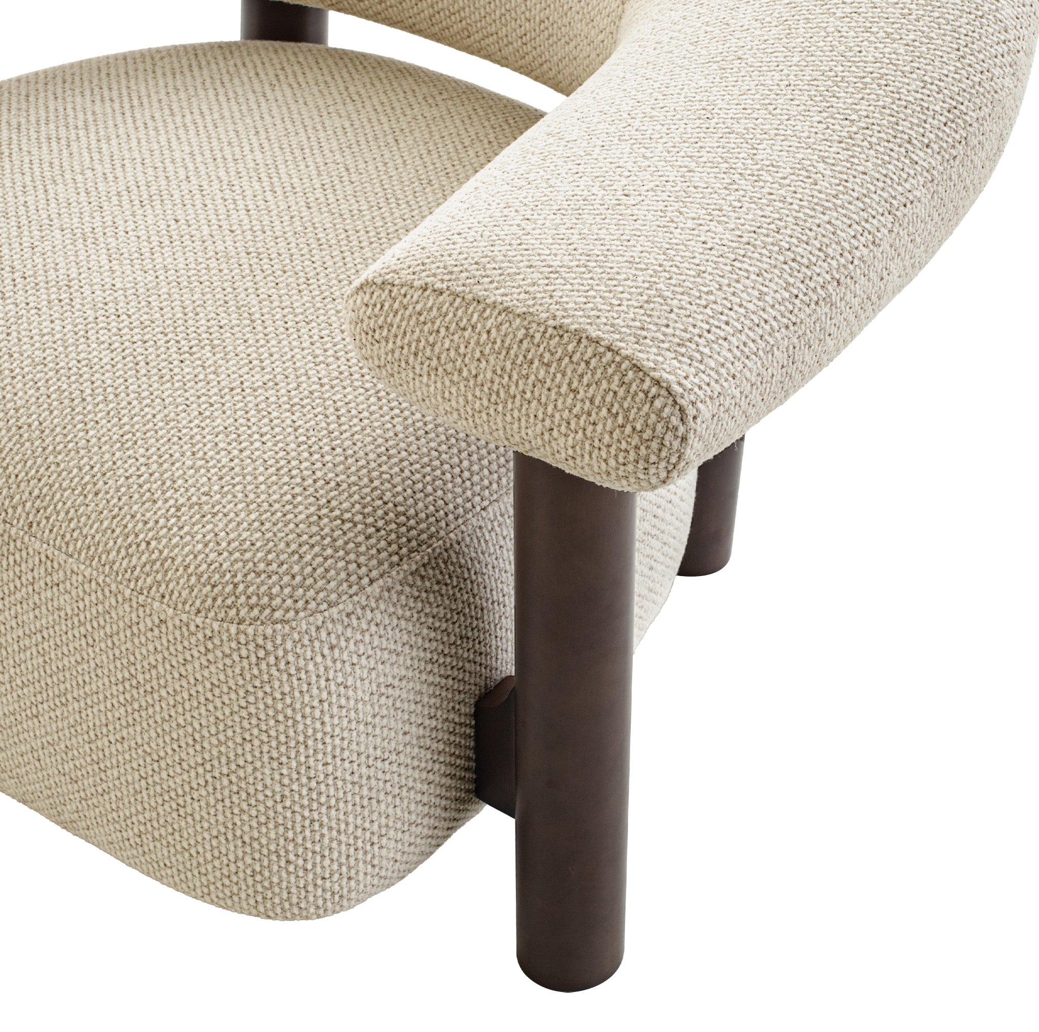 Estoria Dark Brown Armchair - Soft Beige Armchair Iggy-Core