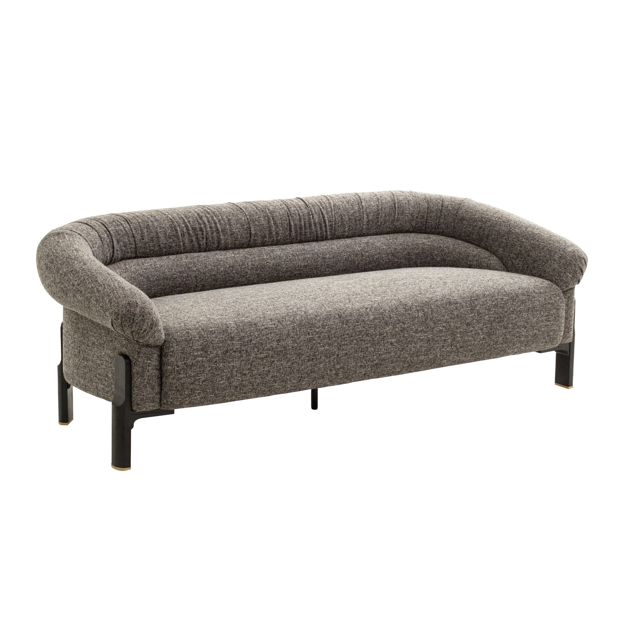 Mirevane Black 3 Seater Sofa - Shadow Grey Sofa Iggy-Core
