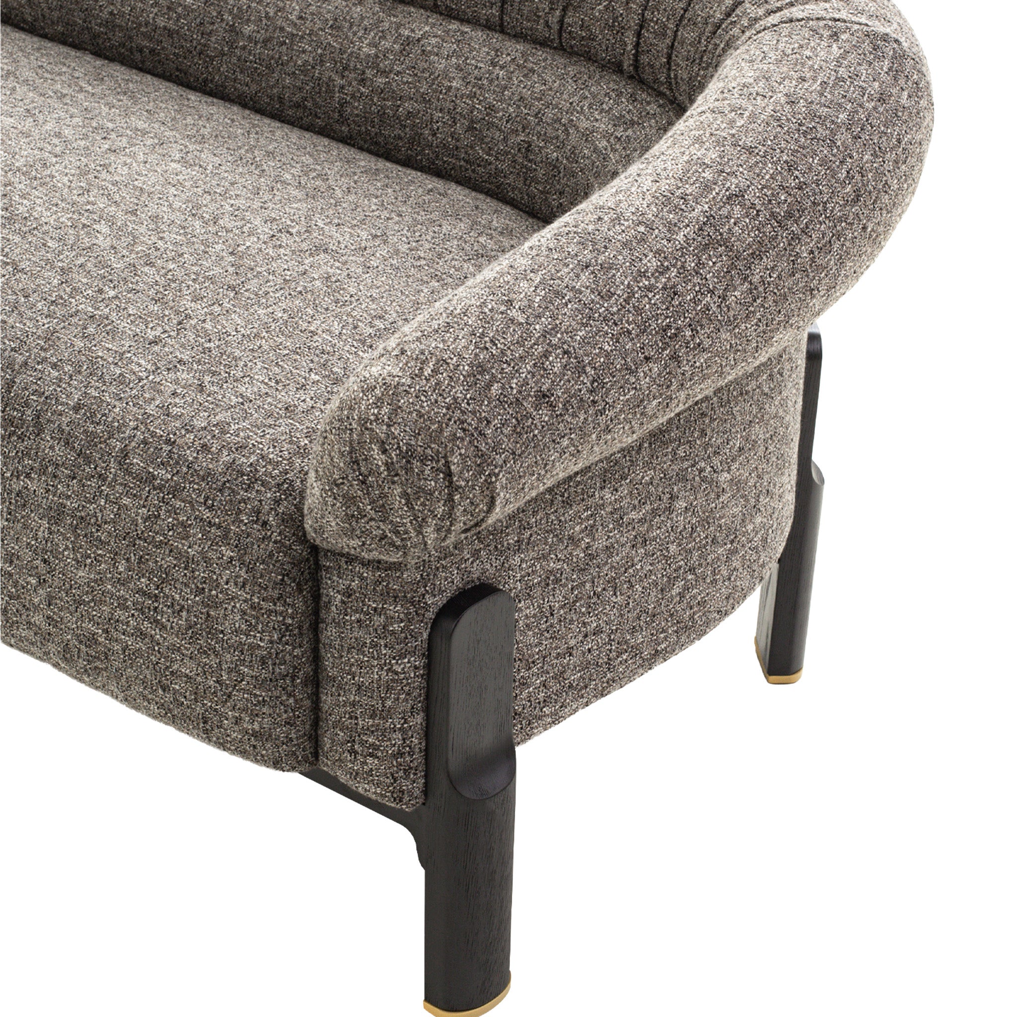 Mirevane Black 3 Seater Sofa - Shadow Grey Sofa Iggy-Core