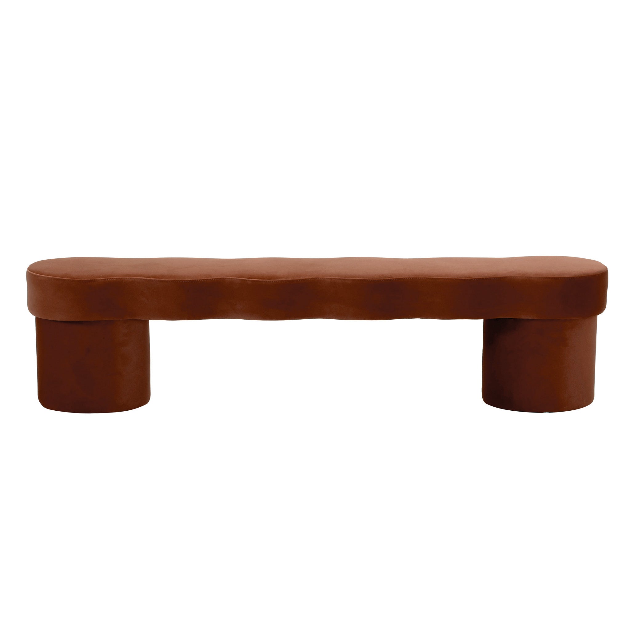Avalin 1.6m Ottoman Bench - Burnt Brown Ottoman Freehold-Core