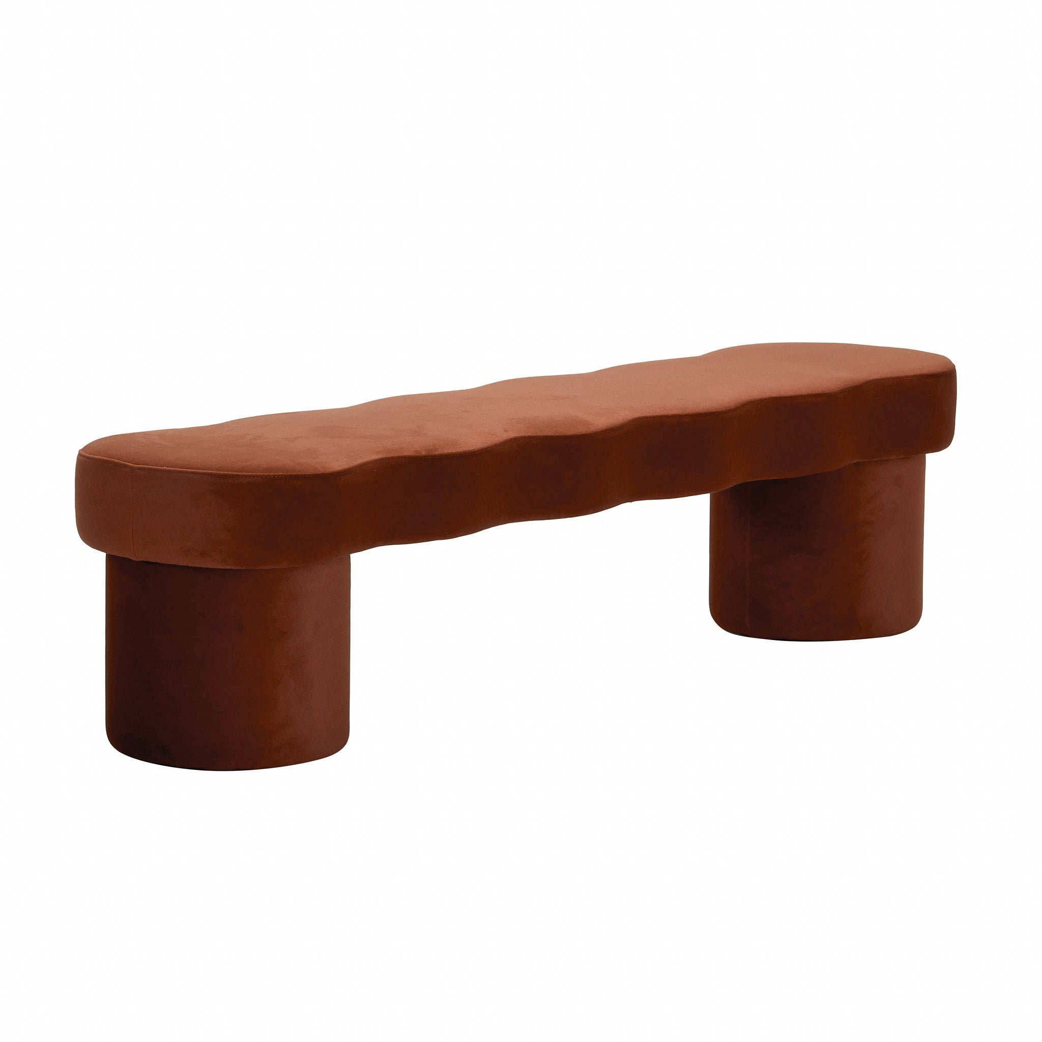 Avalin 1.6m Ottoman Bench - Burnt Brown Ottoman Freehold-Core