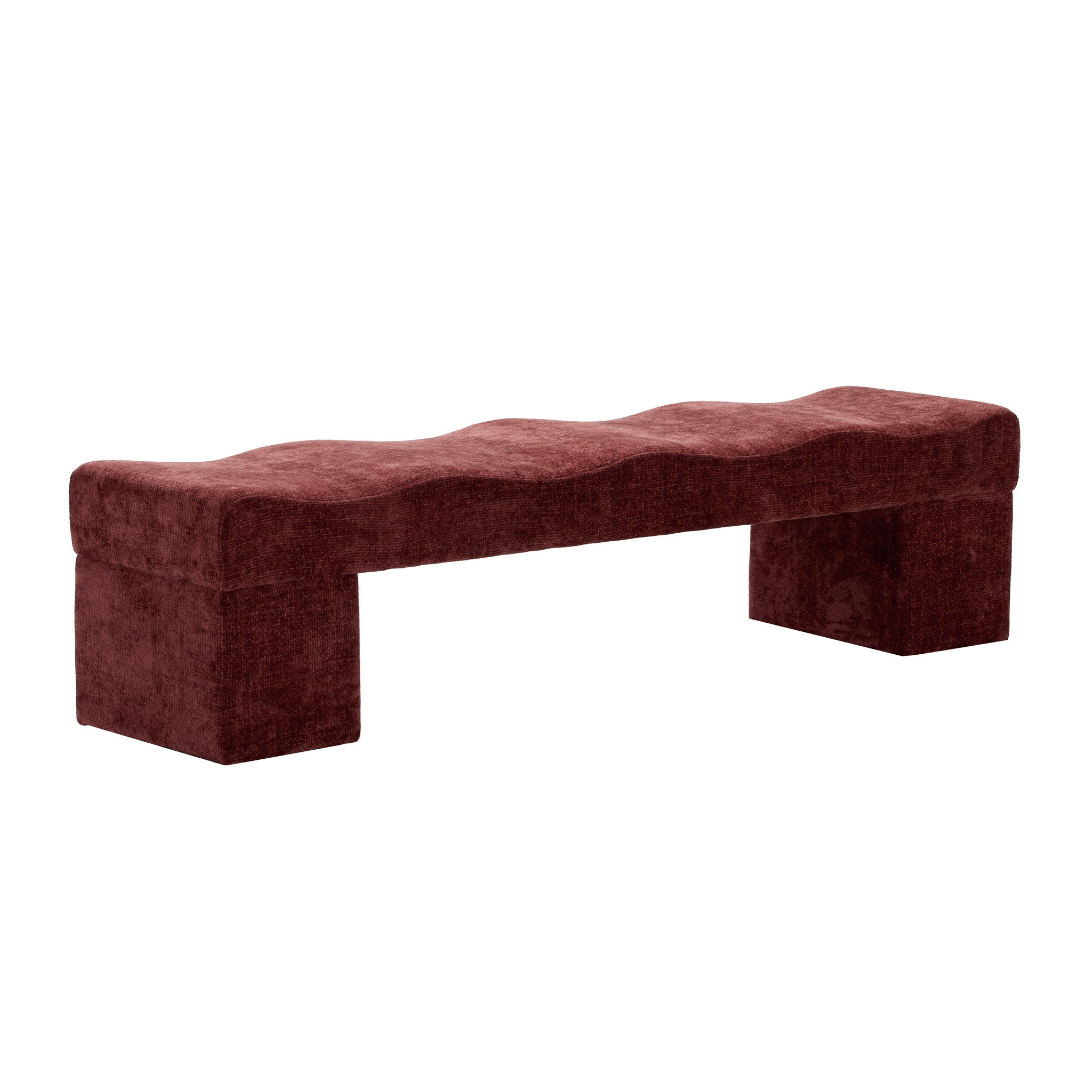 Rivaro 1.8m Ottoman Bench - Lila Burgundy Ottoman Freehold-Core