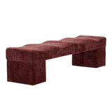 Rivaro 1.8m Ottoman Bench - Lila Burgundy Ottoman Freehold-Core