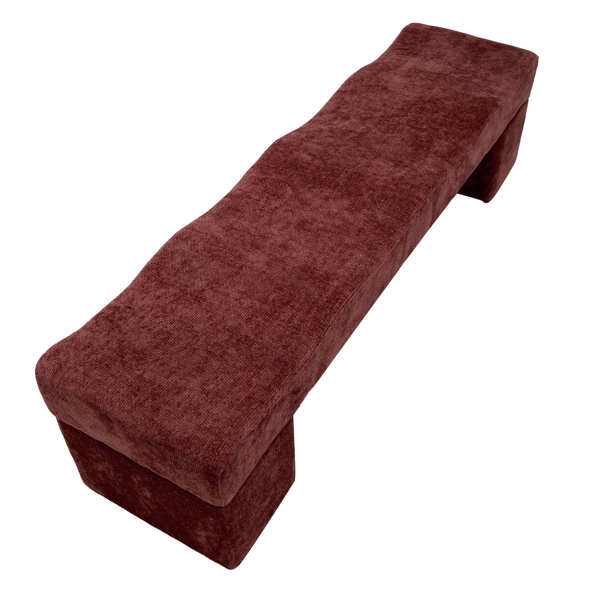 Rivaro 1.8m Ottoman Bench - Lila Burgundy Ottoman Freehold-Core