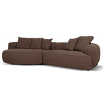 Carina Left Chaise Sofa - Verona Cinnamon Weave Chaise Lounge KJ Sofa-Core