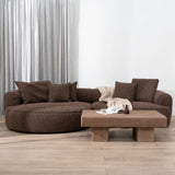 Carina Left Chaise Sofa - Verona Cinnamon Weave Chaise Lounge KJ Sofa-Core