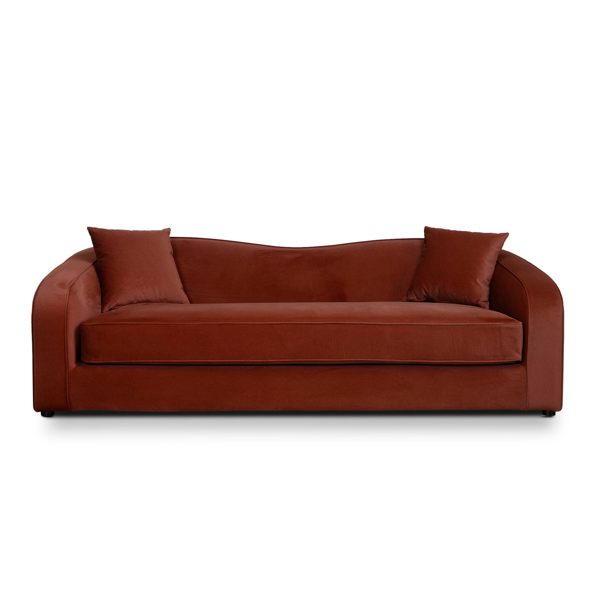 Ex Display - Brunora 3 Seater Sofa - Burnt Maroon Sofa Casa-Core