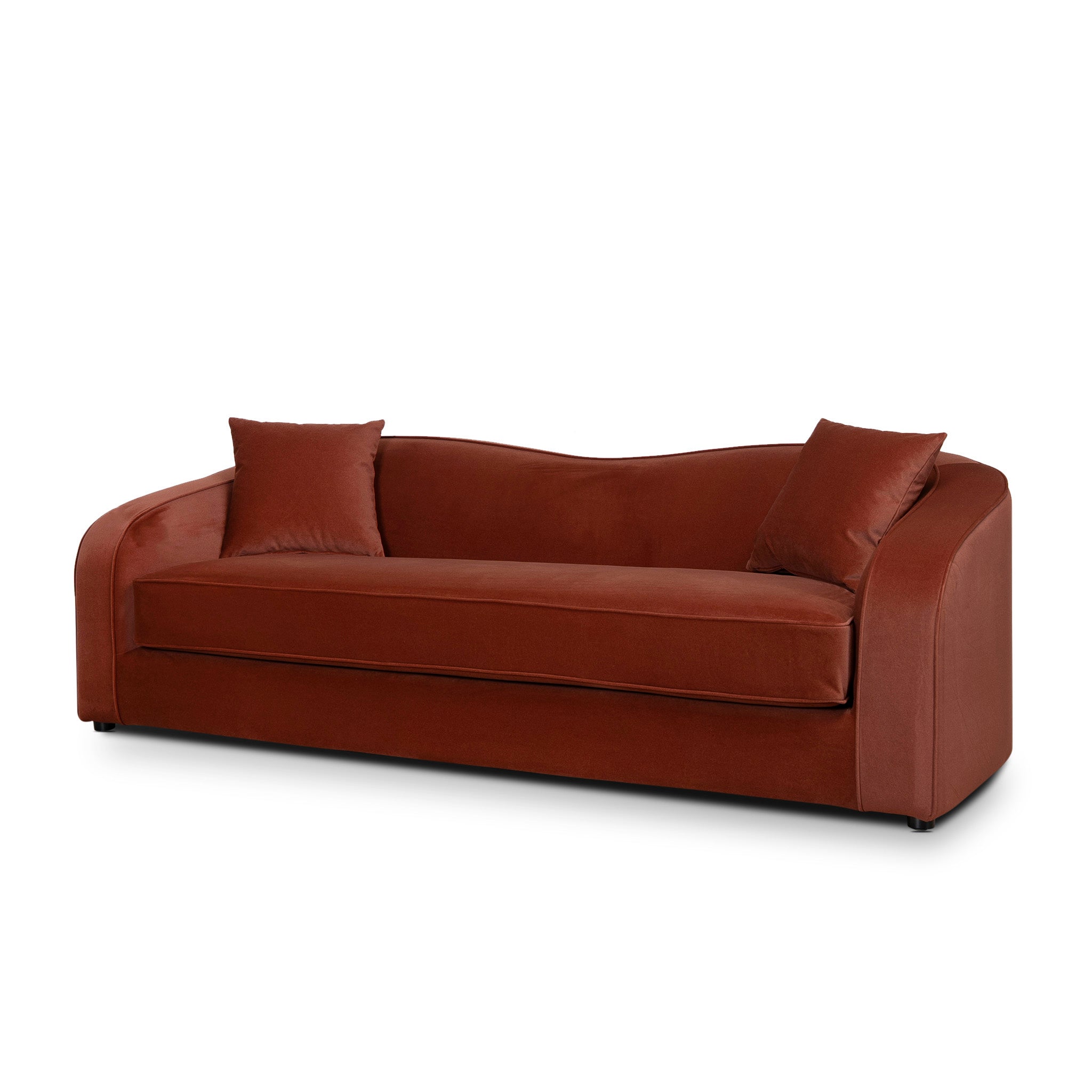 Ex Display - Brunora 3 Seater Sofa - Burnt Maroon Sofa Casa-Core