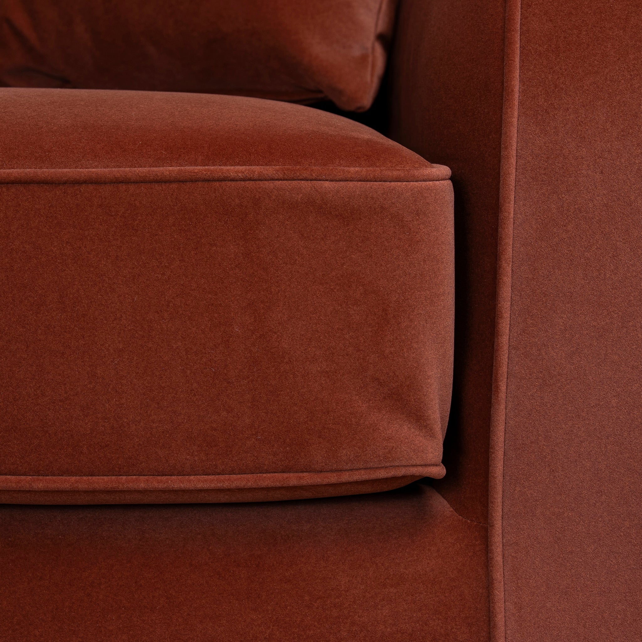 Ex Display - Brunora 3 Seater Sofa - Burnt Maroon Sofa Casa-Core