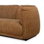 Chapman 3 Seater Fabric Sofa - Ginger Brown K Sofa-Core