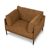 Emilis Fabric Armchair - Ginger Brown