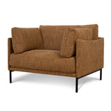 Emilis Fabric Armchair - Ginger Brown Armchair K Sofa-Core