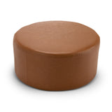 Mavelle 70cm Round Ottoman - Whiskey Tan
