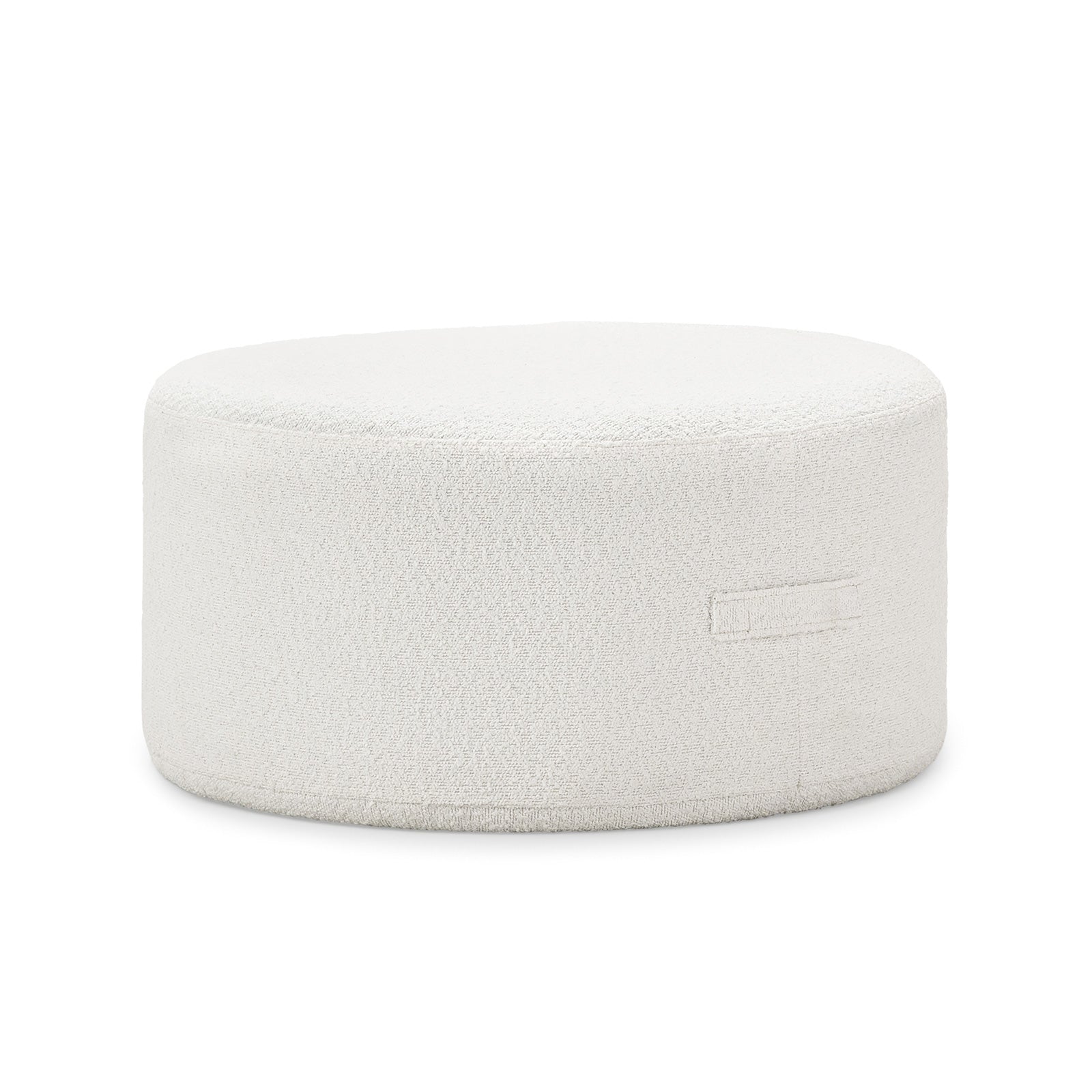 Mavelle 70cm Round Ottoman - Boucle Cream Ottoman Eastern-Local