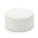 Mavelle 70cm Round Ottoman - Boucle Cream Ottoman Eastern-Local