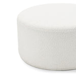 Mavelle 70cm Round Ottoman - Boucle Cream Ottoman Eastern-Local