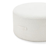 Mavelle 70cm Round Ottoman - Boucle Cream Ottoman Eastern-Local