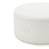 Mavelle 70cm Round Ottoman - Boucle Cream Ottoman Eastern-Local
