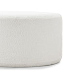 Mavelle 70cm Round Ottoman - Boucle Cream Ottoman Eastern-Local