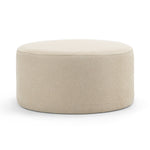Mavelle 70cm Round Ottoman - Sand Beige Ottoman Eastern-Local