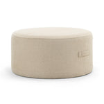 Mavelle 70cm Round Ottoman - Sand Beige Ottoman Eastern-Local