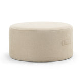Mavelle 70cm Round Ottoman - Sand Beige Ottoman Eastern-Local