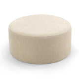 Mavelle 70cm Round Ottoman - Sand Beige Ottoman Eastern-Local